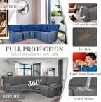 100% Waterproof Sectional Recliner Couch Covers - Image 5