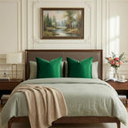 GIGIZAZA Green Velvet Pillow Covers 18x18 Decorative Pillows Pack of 2 | Throw - Image 7