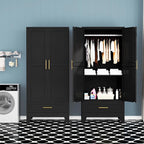 GAIOUS Steel Armoire Wardrobe Closet, 1 Adjustable Shelf and 1 Drawers - Image 8