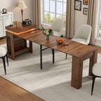 Extendable Dining Table with Charging Station, Convertible Folding Console Table - Image 9