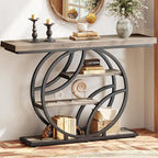 Huuger 47.2 Inch Entryway Table, Industrial Console Sofa Table by Huuger