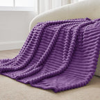 BEDELITE Striped Fleece Throw Blanket, Soft Cozy, Lightweight Warm, - Image 6