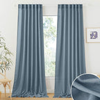 RYB HOME Sheer Curtains 102 inches, Extra Long Floor to Ceiling Curtains | Half by RYBHOME