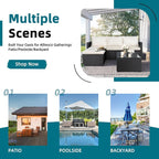 SUNLEI 3 Piece Patio Furniture Set, Outdoor PE Rattan Sectional Sofa Set - Image 6