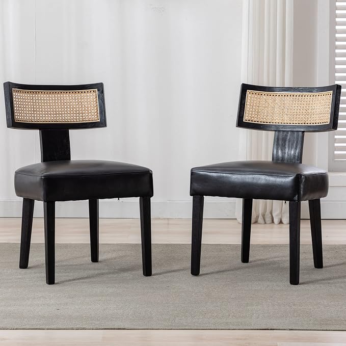 VESCASA Faux Leather Upholstered Dining Chairs by VESCASA
