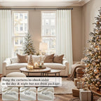 Natural Linen Back Tab Curtains 84 Inch Length - Image 9