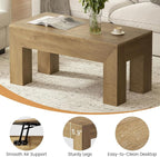 FABATO 41.7'' Lift Top Coffee Table, Wooden Rectangle Coffee Table - Image 7