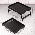 Fibogollo 2 Pack Bamboo Bed Tray Table - Image 2
