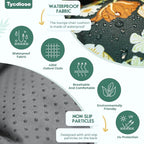 Outdoor Chaise Lounge Chair Cushion Set of 4, Waterproof 74.4 x 22 x 4.7 Inches - Image 4