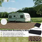 SAND MINE Reversible Mats, Plastic Straw Rug, Modern Area Rug, Large Floor Mat - Image 4