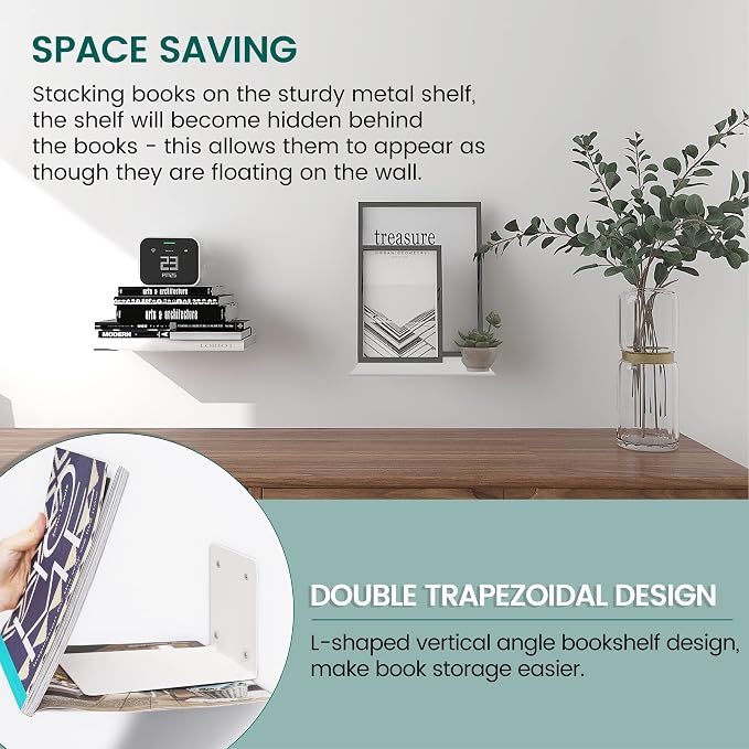 STORAGE MANIAC Floating Book Shelves - Image 6