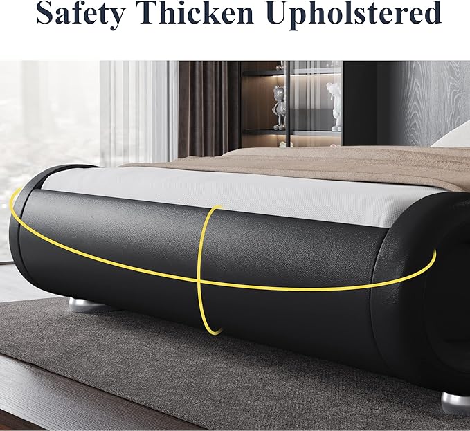 Allewie King Size Upholstered Platform Bed Frame - Image 6