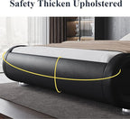 Allewie King Size Upholstered Platform Bed Frame - Image 6