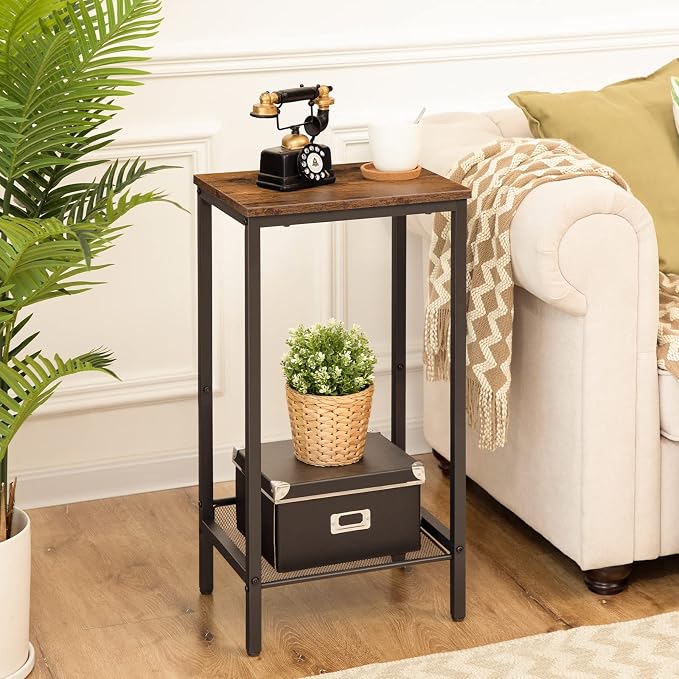 HOOBRO Tall Side Table, Industrial End Telephone Table - Image 4