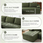 96" Sectional Couches for Living Room Cloud Couch Sofa - Image 6