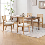 Westice Rattan Dining Chairs Set of 4, Farmhouse Natural Dining Room Chairs - Image 9