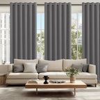 Blackout Curtains for Bedroom, 70 x 84 Inches Light Grey 2 Panels | Thermal - Image 6