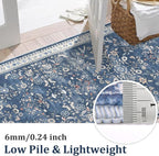 Yamaziot 2x6 Washable Hallway Runner Rug Non Slip Floral Carpet, Stain Resistant - Image 4