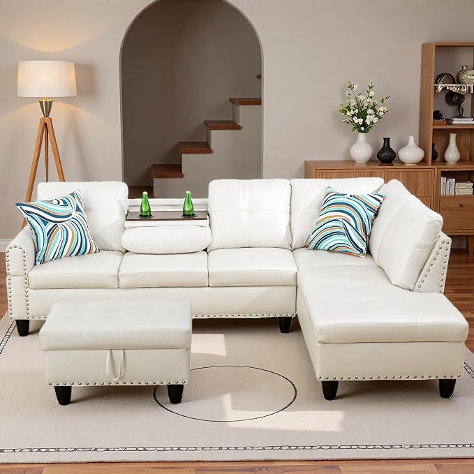 97.5" L Shaped Couch Set, Modular Sectional Couches - Image 7