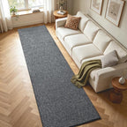 2x10 Black/White Runner Rug Washable Non-Slip - Image 4
