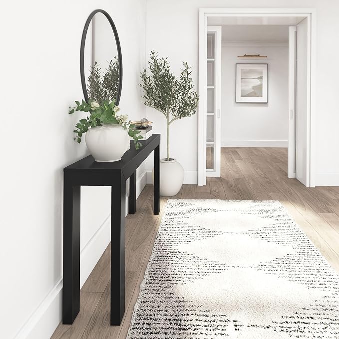 Plank+Beam Modern Solid Wood Console Table, 56 Inch, Sofa Table, Narrow - Image 7