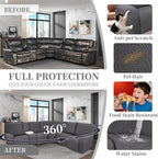 100% Waterproof Sectional Recliner Couch Covers - Image 6