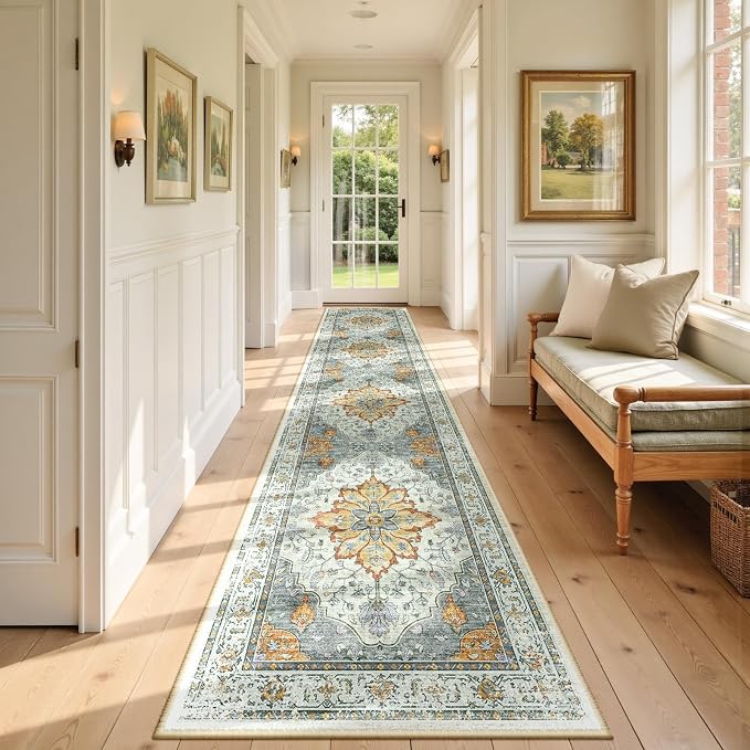 RELEANY Area Rugs 2'6"x14' Runner Rug Non Slip Washable by RELEANY