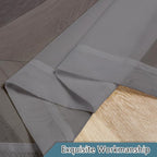 Charcoal Grey Sheer Curtains 14 Inch Length 2 Panels Set, Light Reducing Short - Image 8