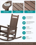SERWALL Oversized Rocking Chair, Outdoor Rocking Chair - Image 4