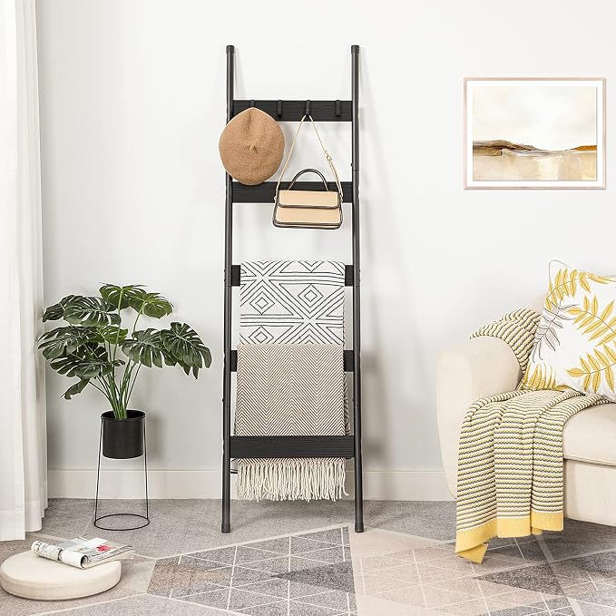 HOOBRO Blanket Ladder, 5-Tier Towel Rack - Image 6