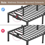 ROIL 12 inch Metal Queen Bed Frame - Image 7