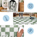 GarveeHome 2x8 Checkered Kitchen Runner Rug - Image 7