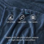 Bedsure GentleSoft Fleece Throw XL Blanket Blue - Image 3