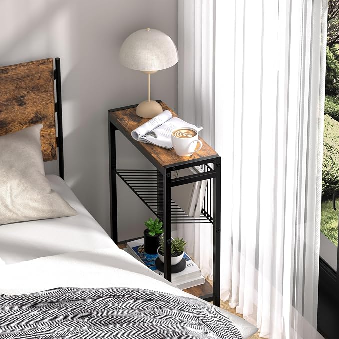 Small Side Table for Small Space, 3-Tier Narrow End Table - Image 6