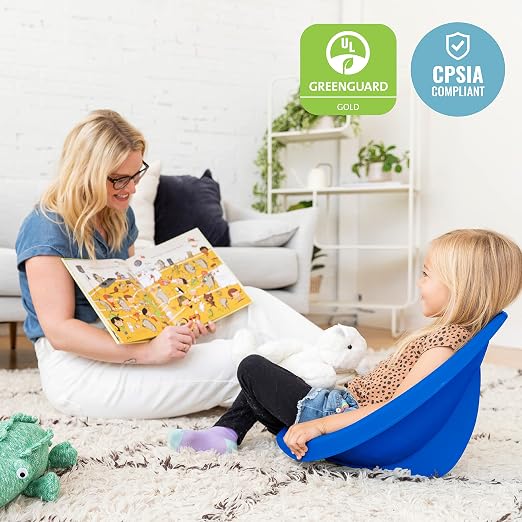 ECR4Kids Plastic Leaf Scoop Floor Rocker Seat, Classroom Furniture - Image 6