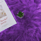 Latepis Small Area Rugs 3x4 Purple Faux Fur Rug Fluffy Carpet Shag Rug - Image 6