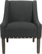 Homepop Home Decor | Upholstered Classic Swoop Arm Accent Chair | Accent Chairs - Image 4