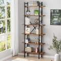 6 Tiers Bookshelf Organizer Industrial Shelf, Modern Open Display Storage by EternalHome