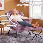 MBOOYOME Lazy Chair with Ottoman, Modern Accent Lounge Armchair with Side - Image 7