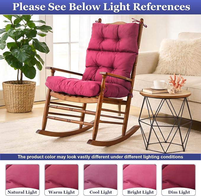 Rocking Chair Cushion, Waterproof and Fade-Resistant Adirondack Rocker Cushions - Image 6