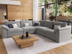 EASE MOOSE Oversized L Shape Sectional Modular Sofa，Comfty Chenille Sectional - Image 4