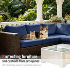 8Pcs Outdoor Cushion Covers, Stretch Patio Furniture Couch Chair Slipcovers | - Image 6