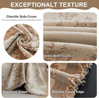 VClife Floral Couch Cover Vintage Rustic Creamy White Sofa Cover - Image 6