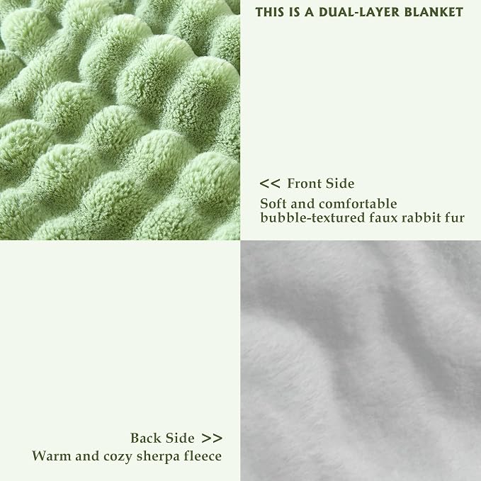 60x80 Inches Ultra-Soft Fuzzy Faux Fur Plush Twin Size Blanket - Image 3
