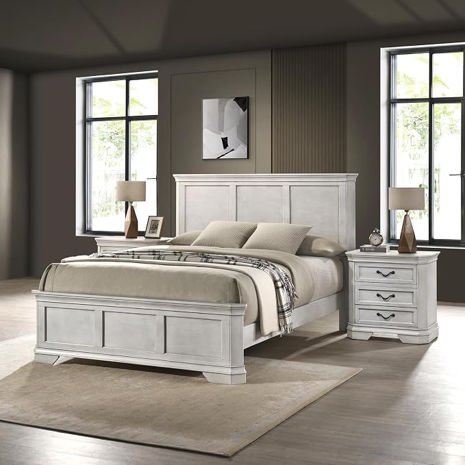 Roundhill Furniture Maderne Wood Panel Bed - Image 2
