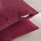 Fancy Homi 2 Packs Burgundy Lumbar Decorative Throw Pillow Covers 16x26 Inch - Image 4
