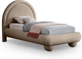 Meridian Furniture MadridTaupe-T Madrid Collection Art Deco Twin Bed by MeridianFurniture
