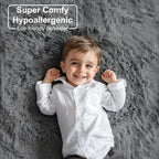 Plush Area Rugs for Living Room 6x9 Ft, Ultra Soft Shaggy Grey Rugs Carpets - Image 2