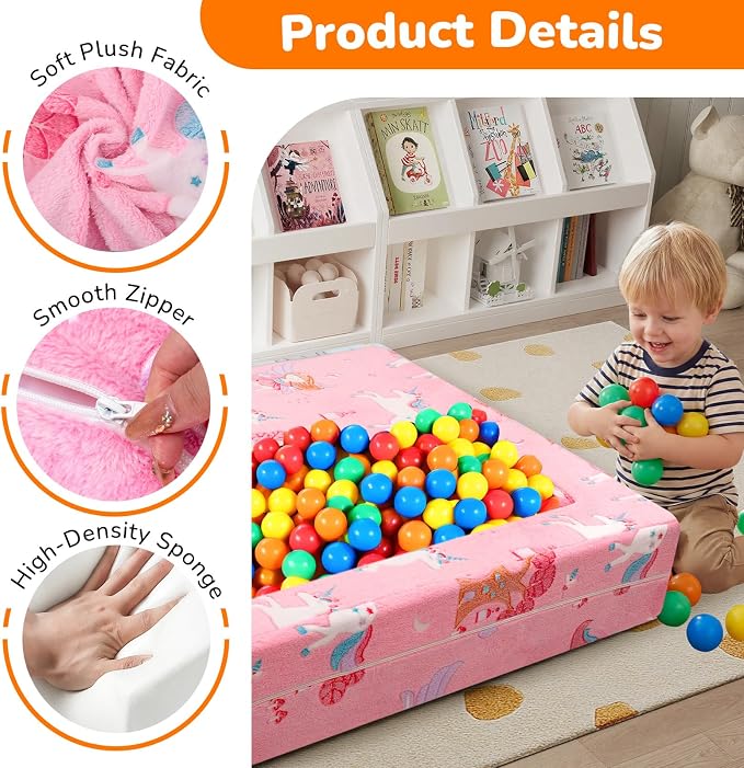 MeMoreCool Modular Kids Couch, Glow Play Toddler Couch - Image 6