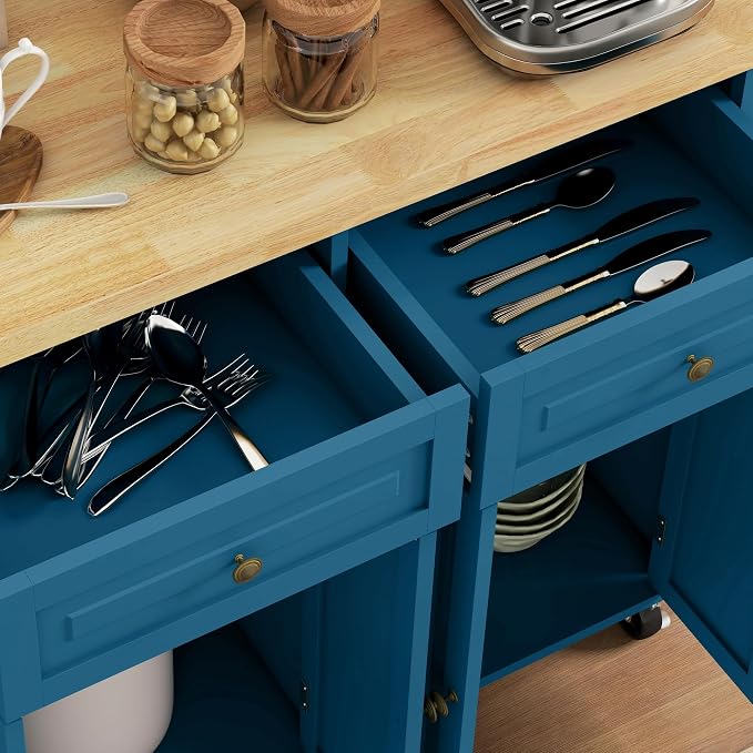 HOMCOM Kitchen Island Cart - Image 9